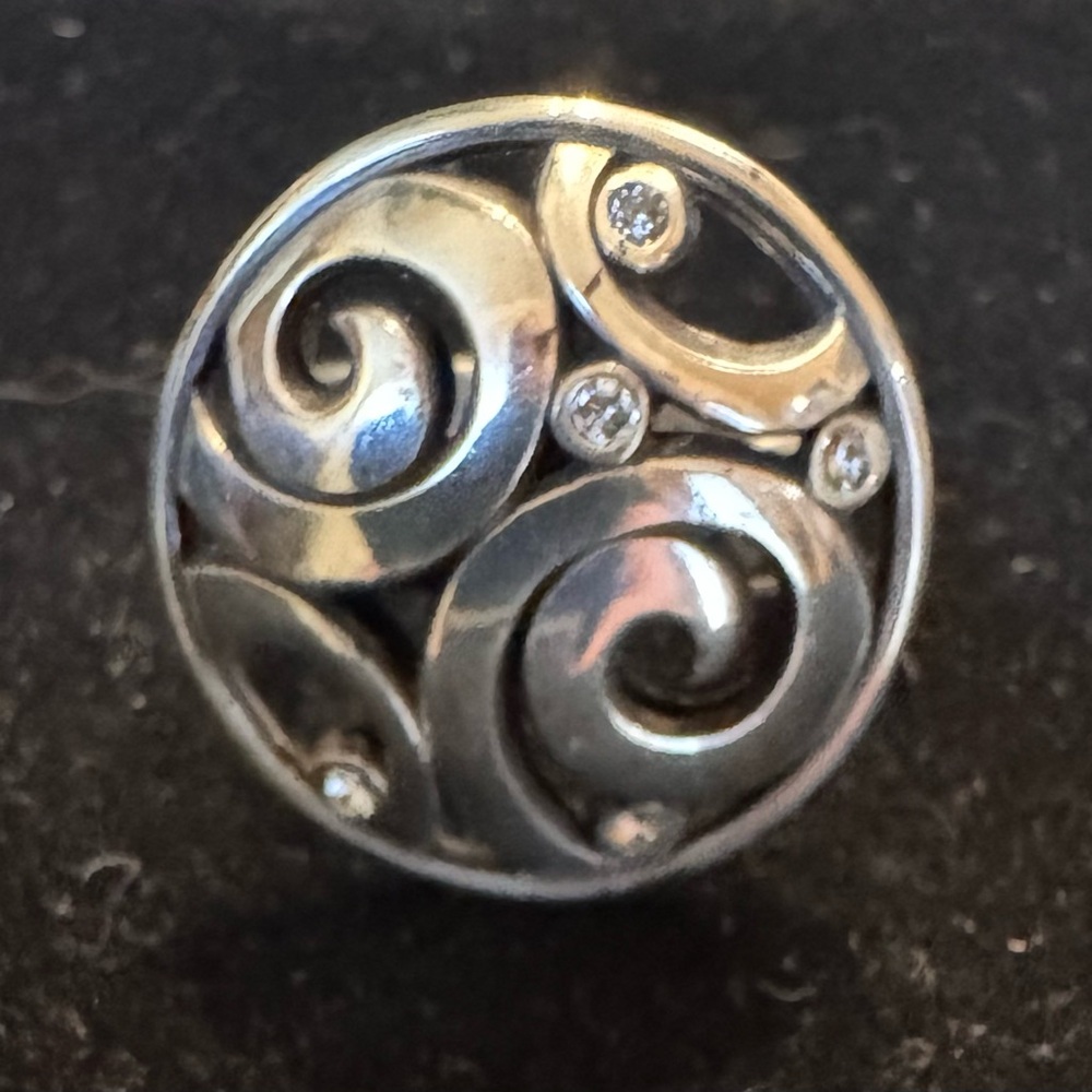Brighton London Groove Silver Swirl Ring